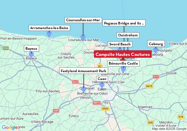 Map of places to visit