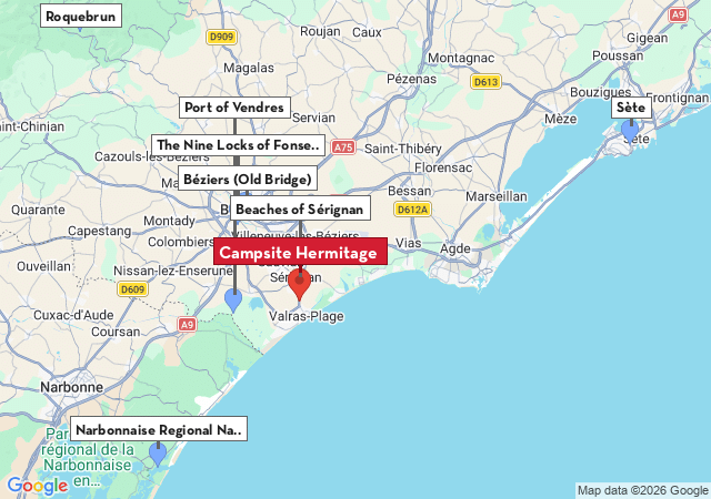 Map of places to visit
