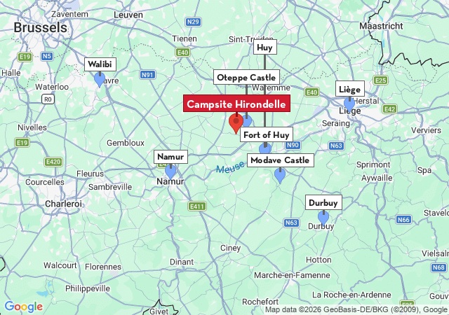 Map of places to visit