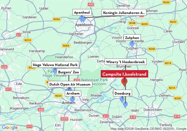 Map of places to visit