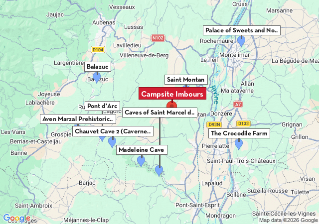 Map of places to visit