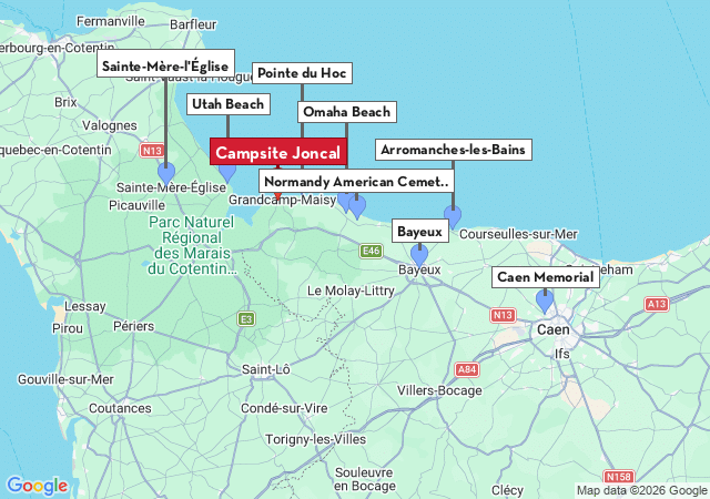 Map of places to visit