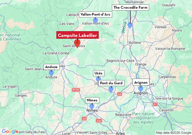 Map of places to visit