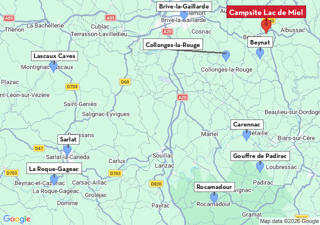 Map of places to visit