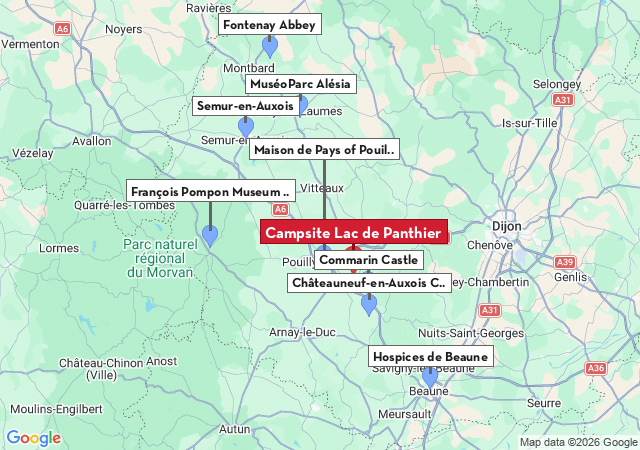 Map of places to visit