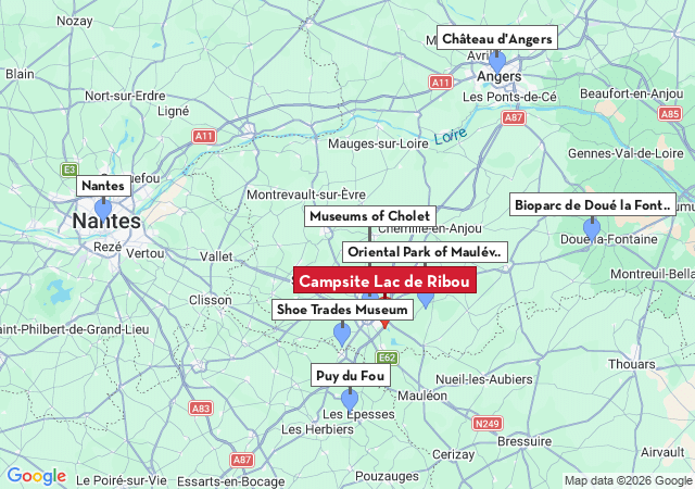 Map of places to visit