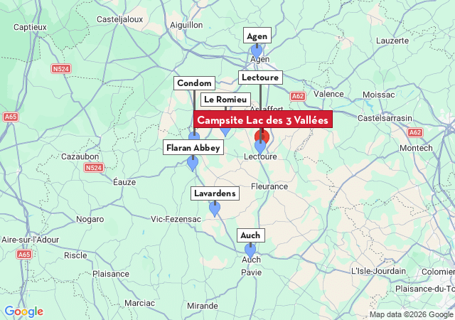 Map of places to visit