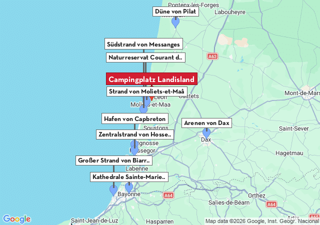 Karte der Sehensw&uuml;rdigkeiten