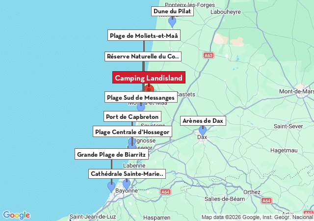 Carte des villes &agrave; visiter