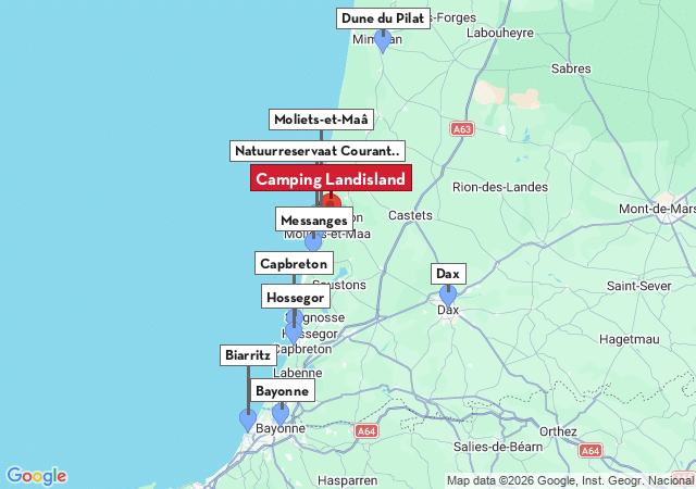 Kaart van te bezoeken steden