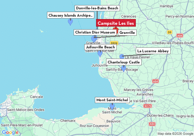 Map of places to visit