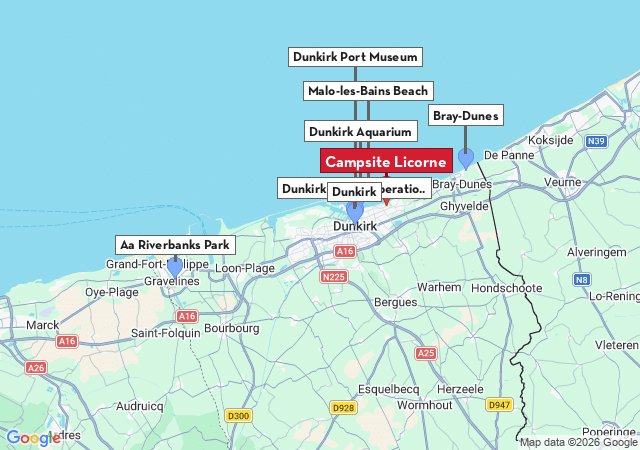 Map of places to visit