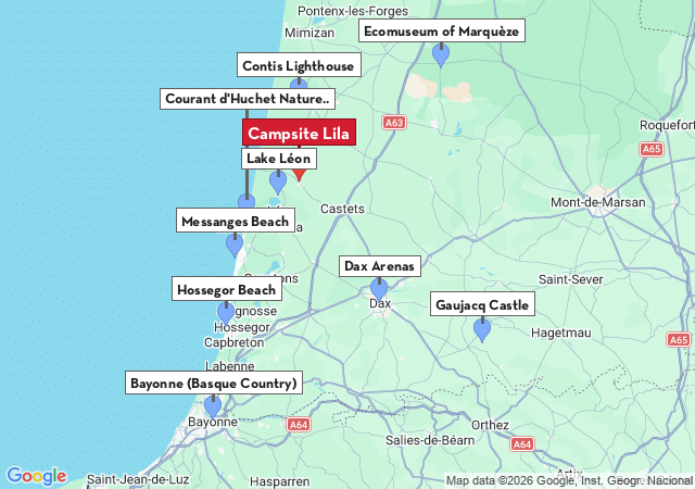 Map of places to visit