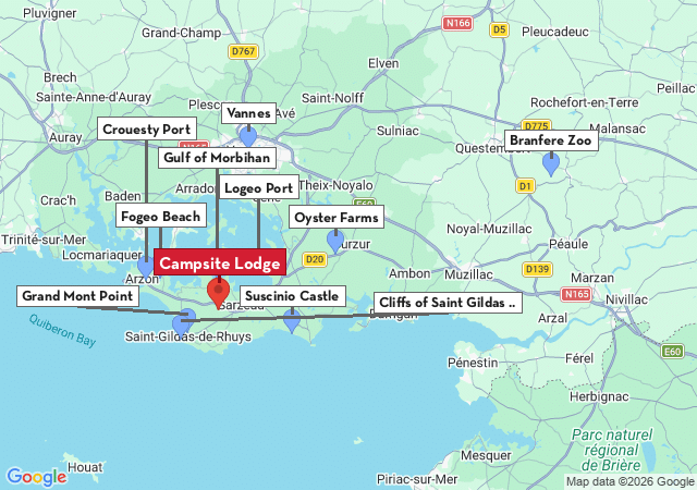Map of places to visit