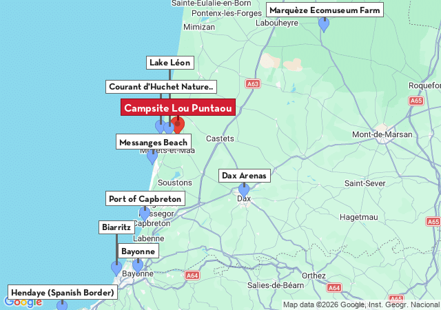Map of places to visit