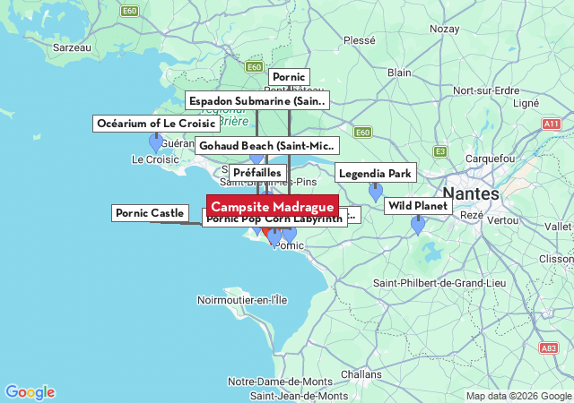 Map of places to visit