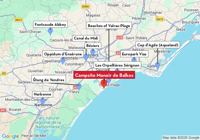 Map of places to visit