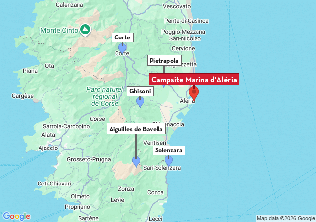 Map of places to visit