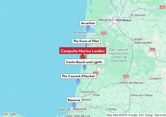 Map of places to visit