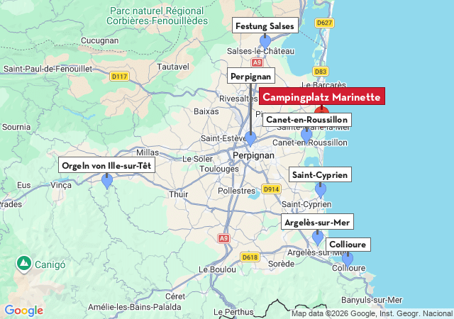 Karte der Sehensw&uuml;rdigkeiten