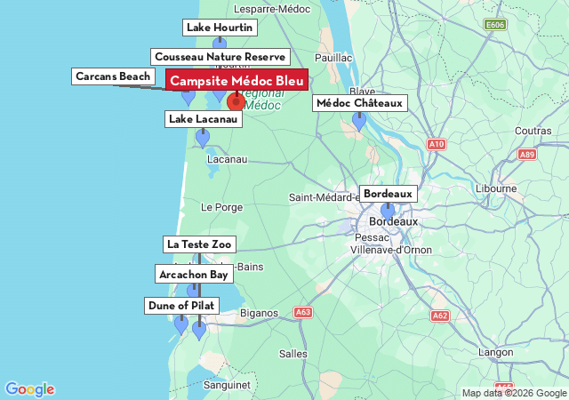 Map of places to visit