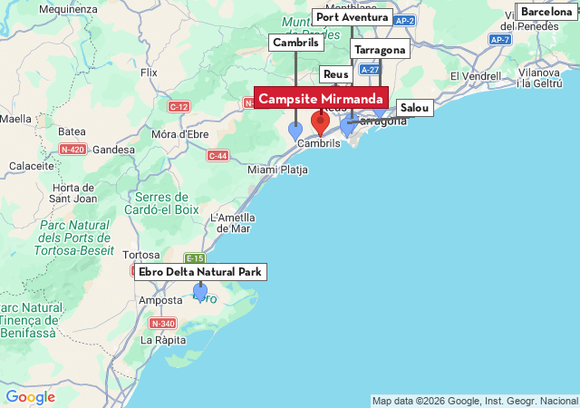 Map of places to visit