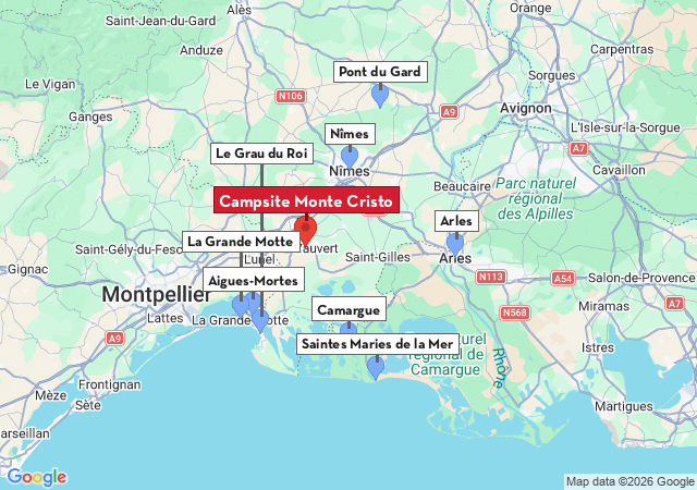 Map of places to visit