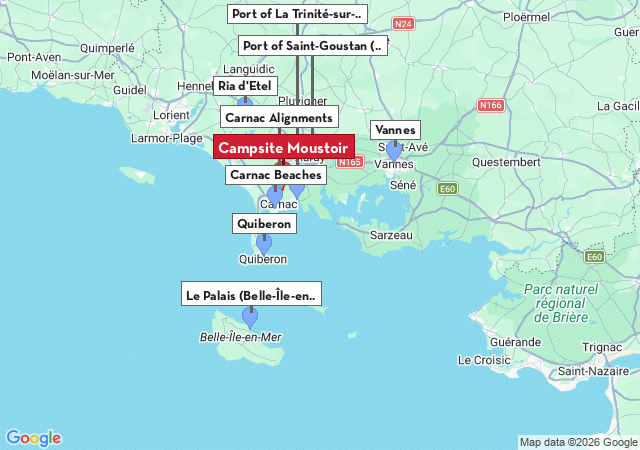 Map of places to visit