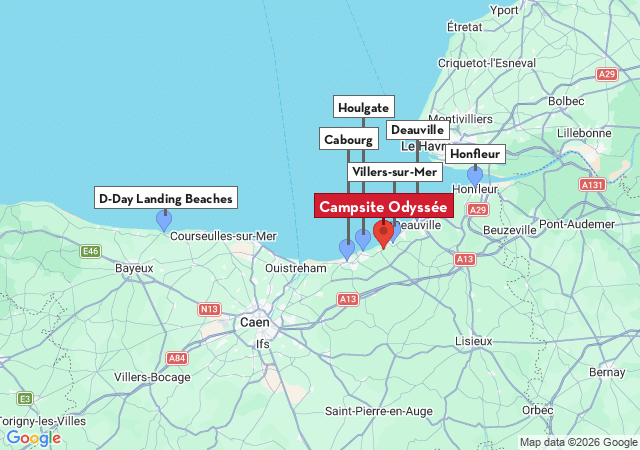 Map of places to visit