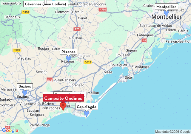 Map of places to visit