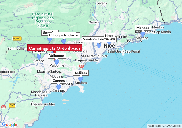 Karte der Sehensw&uuml;rdigkeiten