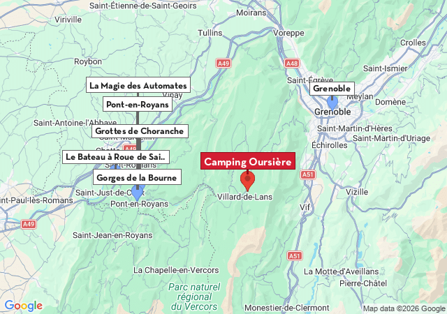 Carte des villes à visiter