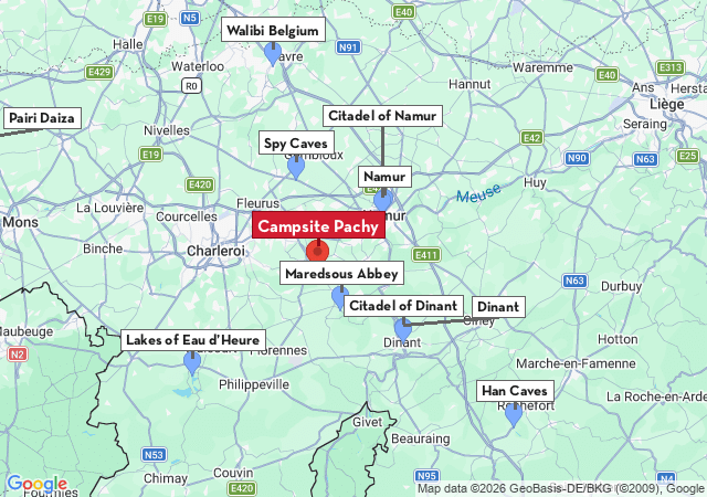 Map of places to visit