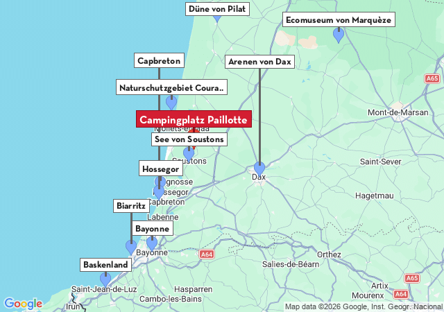 Karte der Sehensw&uuml;rdigkeiten