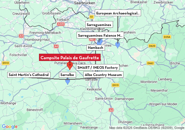 Map of places to visit