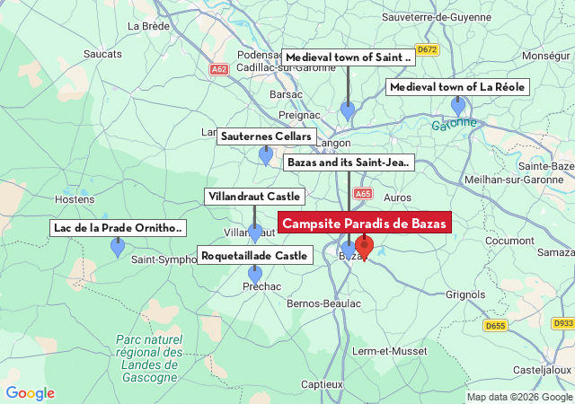 Map of places to visit