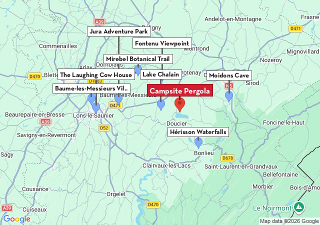 Map of places to visit