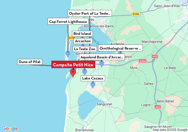Map of places to visit