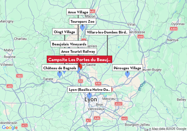Map of places to visit
