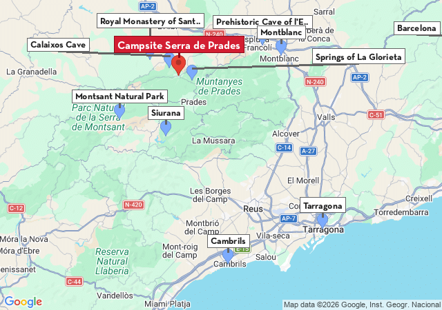 Map of places to visit