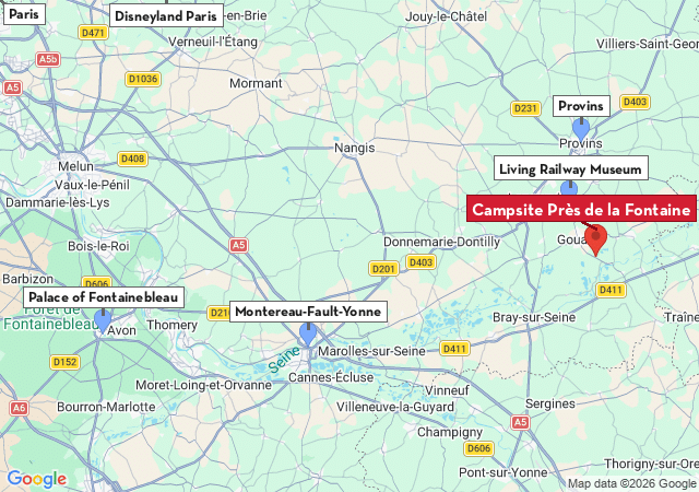 Map of places to visit