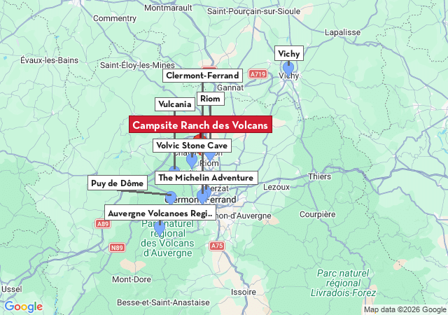 Map of places to visit