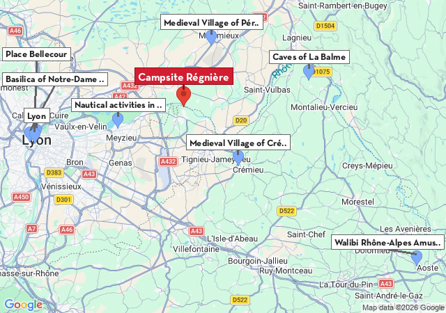 Map of places to visit