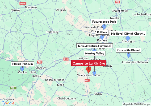 Map of places to visit