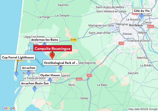 Map of places to visit