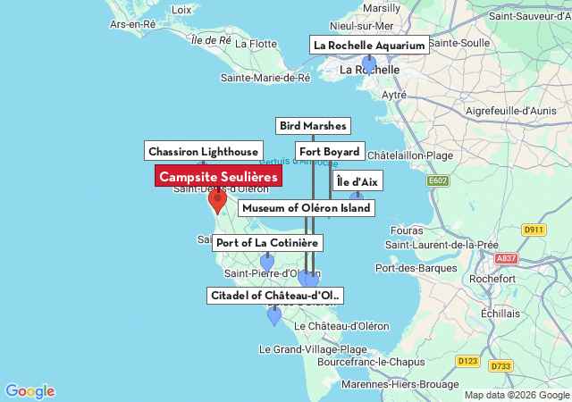 Map of places to visit
