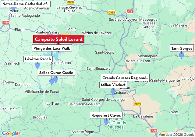 Map of places to visit