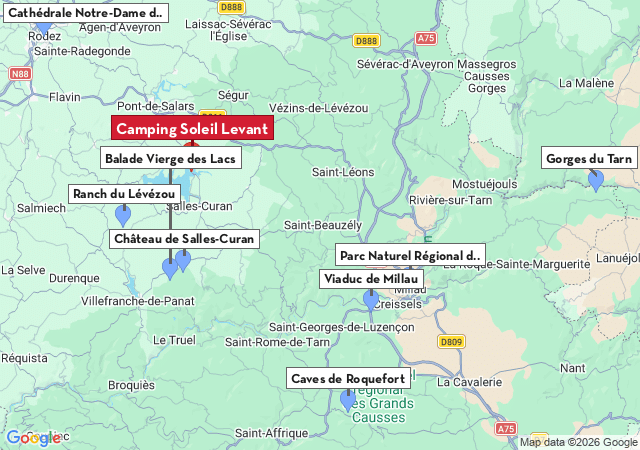 Carte des villes à visiter