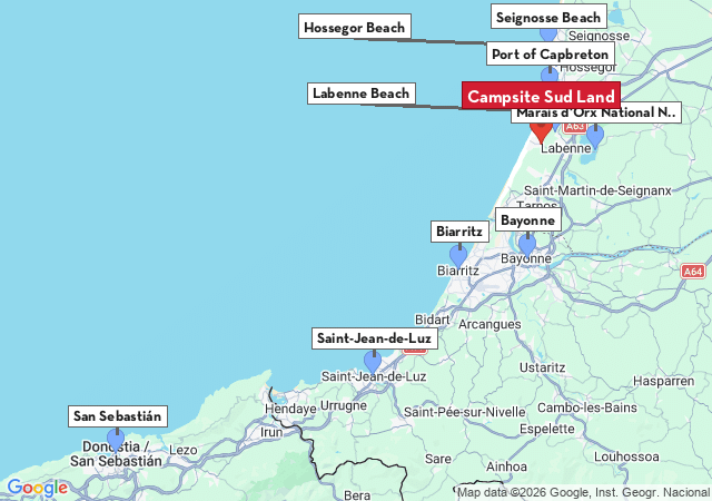 Map of places to visit