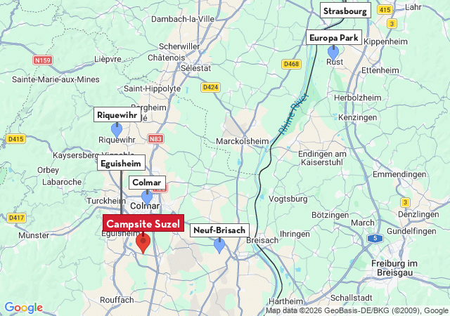 Map of places to visit